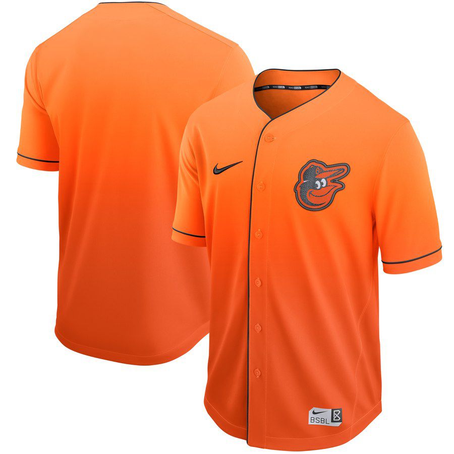 Men Baltimore Orioles Blank Orange Nike Fade MLB Jersey